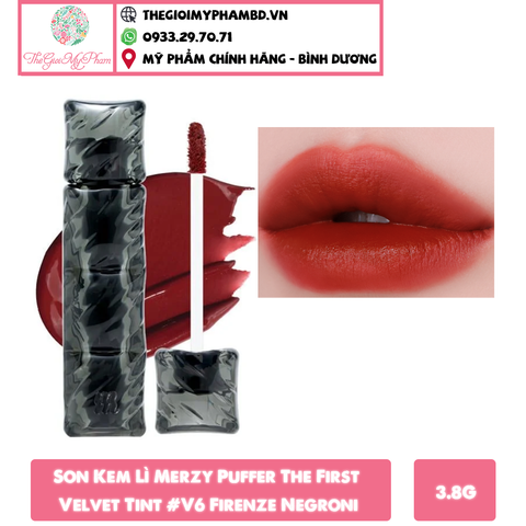 Son Kem Lì Merzy Puffer The First Velvet Tint #V6 Firenze Negroni