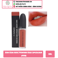 MAC - Son Kem MAC Powder Kiss Lipcolour #998 (Ko tđ)