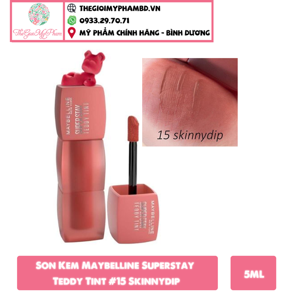 Son Kem Maybelline #15 Skinny Dip - Hồng Đất