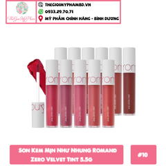 [Màu 01-11] Son Kem Romand Zero Velvet Tint 5.5g #10 Fever