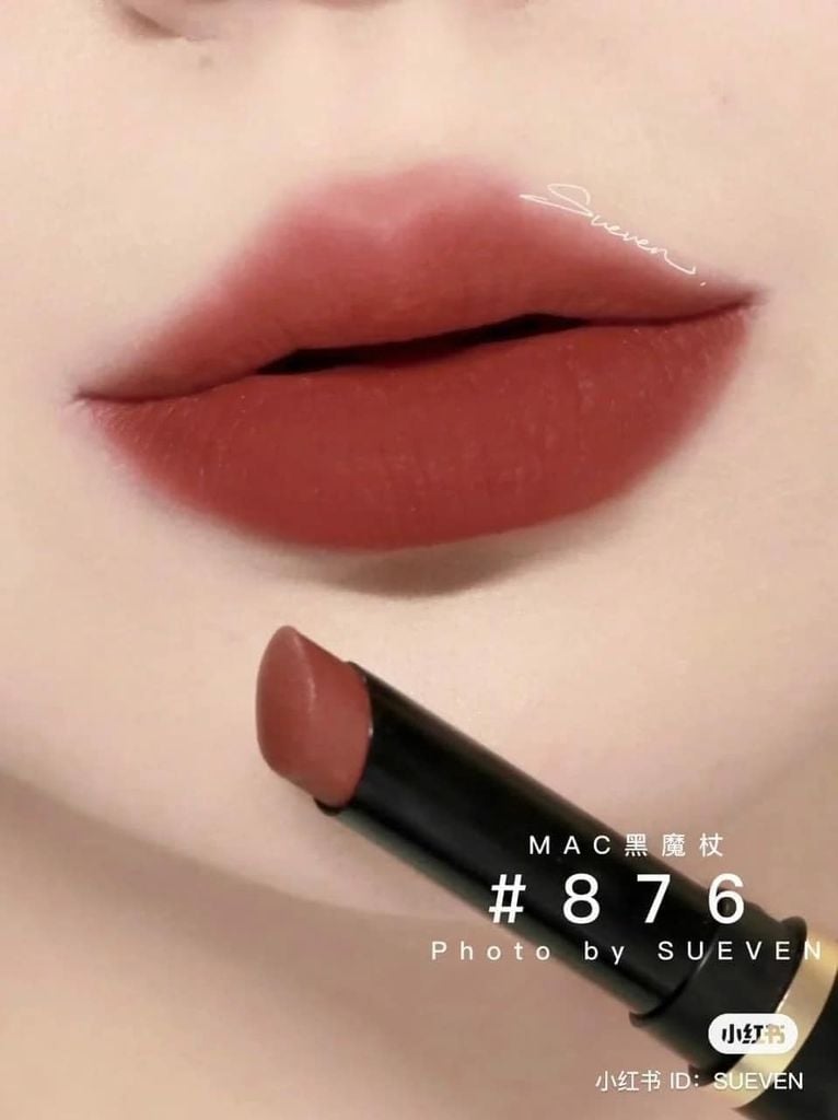 [KTD] Son Mac Powder Kiss Velvet Blur Slim #876 Nice Spice – Màu Đỏ Nâu