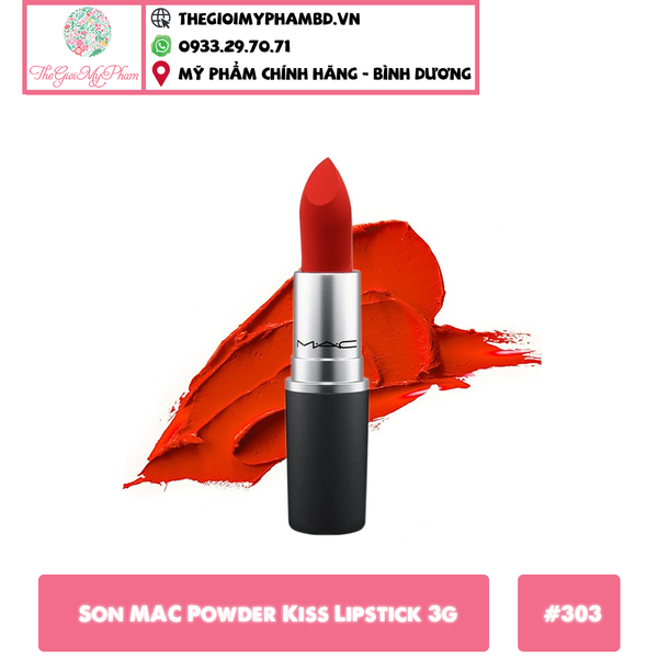 [KTD] Son MAC Powder Kiss Lipstick 3g #303 Style Shocked