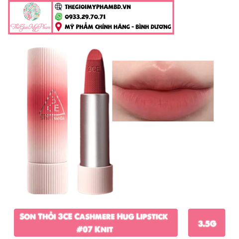 Son Thỏi 3CE Cashmere Hug Lipstick #07 Knit