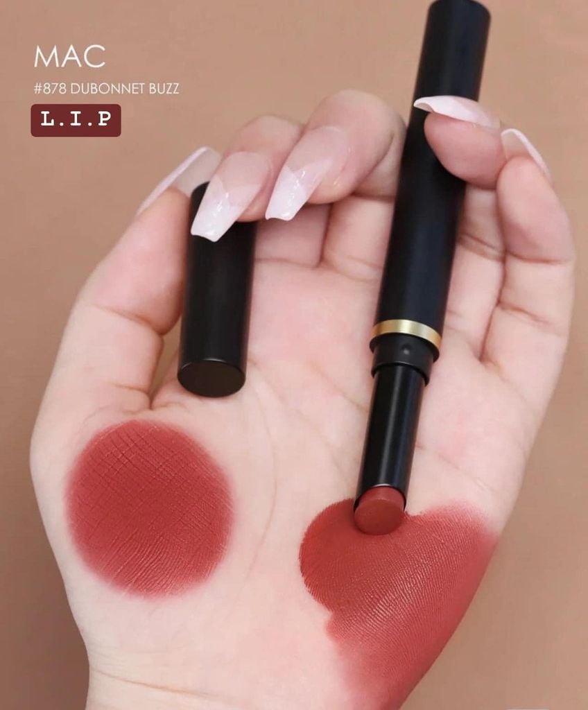 MAC - Son Mac Powder Kiss Velvet Blur Slim Stick #878 Dubonnet Buzz - Ko Tđ