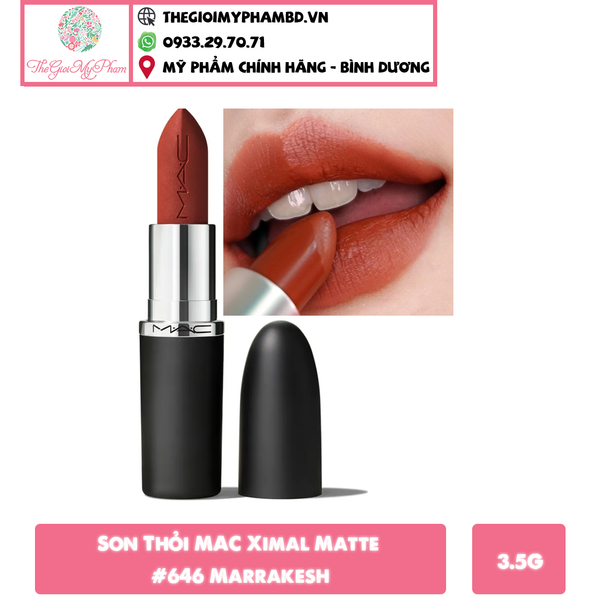 Son Thỏi MAC Ximal Matte #646 Marrakesh (Ko Tđ)
