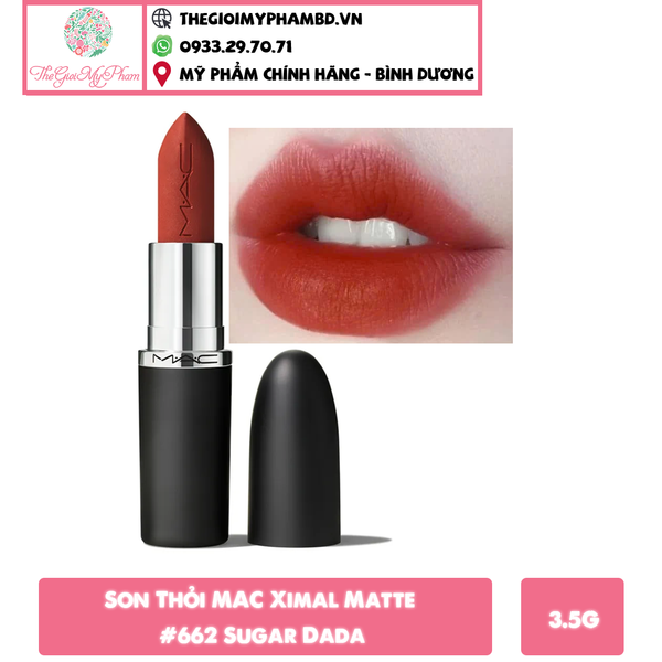 Son Thỏi MAC Ximal Matte #662 Sugar Dada (Ko Tđ)
