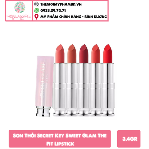 Son Thỏi Secret Key Sweet Glam The Fit Lipstick #Mood Red