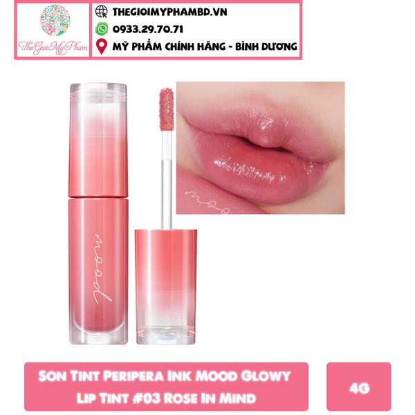 Son Tint Peripera Ink Mood Glowy Lip Tint 4g #03 Rose In Mind