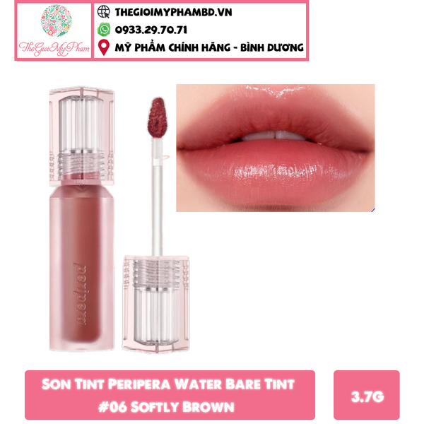 Son Tint Peripera Water Bare Tint 3.7g #06 Softly Brown
