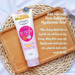 Sữa Rửa Mặt Kosé Softymo Hyaluronic Acid 220g