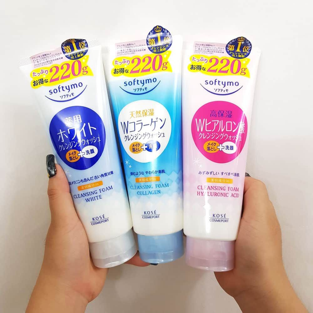 Sữa Rửa Mặt Kosé Softymo Hyaluronic Acid 220g