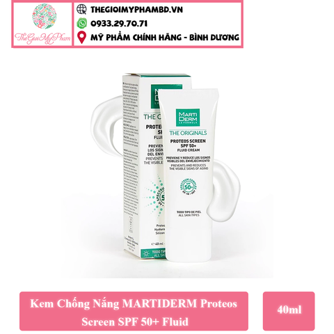 Kem Chống Nắng MARTIDERM Proteos Screen SPF 50+ Fluid 40ml