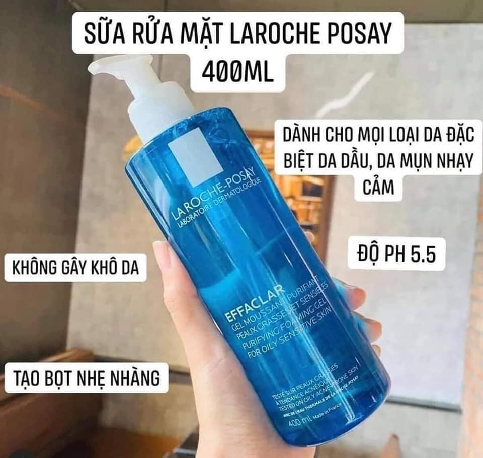 Laroche Posay - Gel Rửa Mặt Cho Da Dầu Nhạy Cảm 400ml