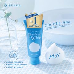 Sữa Rửa Mặt Tạo Bọt Senka Perfect Whip 120g (Tuýp Xanh)