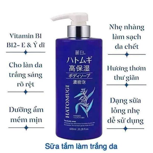 Sữa Tắm Hatomugi 600ml (Xanh)