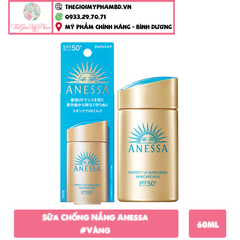 Sữa Chống Nắng Anessa Dưỡng Da Kiềm Dầu 60ml #Vàng (Mẫu 2024 có hộp)