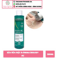 Sữa Rửa Mặt A-Derma Biology AC Cleansing Foaming Gel Purifying Organic 200ml