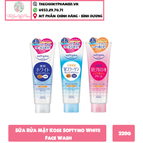 Sữa Rửa Mặt Kose Softymo White Face Wash 220g #WHITE