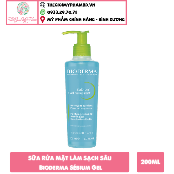 Gel Rửa Mặt Bioderma Sébium Gel Moussant 200ml