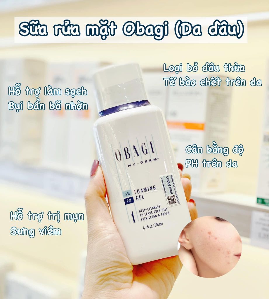 [KTD] Sữa Rửa Mặt Dạng Gel Cho Da Dầu Obagi Nu-derm Foaming Gel 198ml