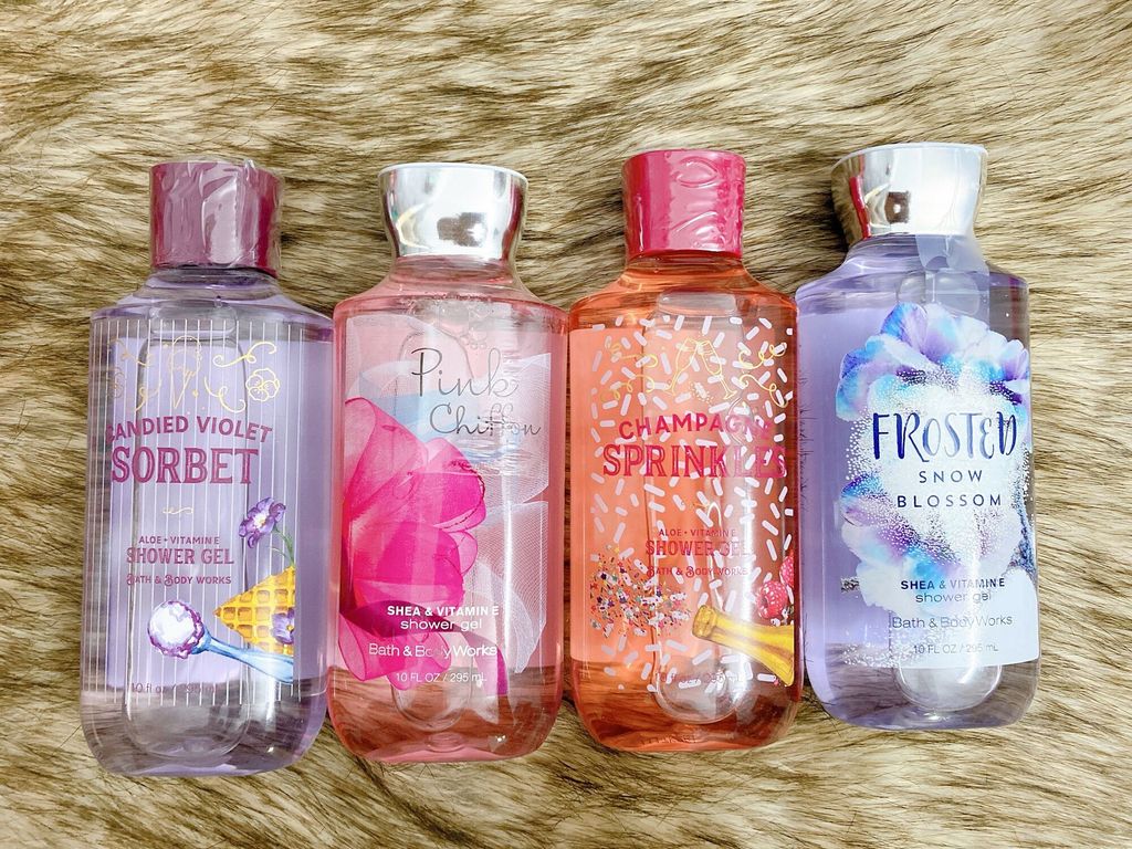 Gel Tắm Bath And Body Works Aloe+Vitamin E Shower Gel (295ml) #Candied Violet Sorbet