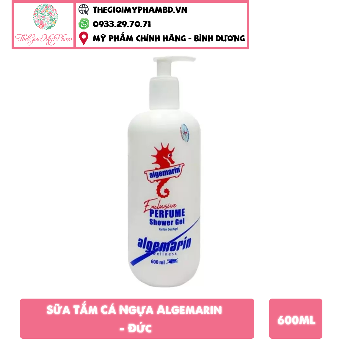 Sữa Tắm Cá Ngựa Algemarin 600ml - Đức