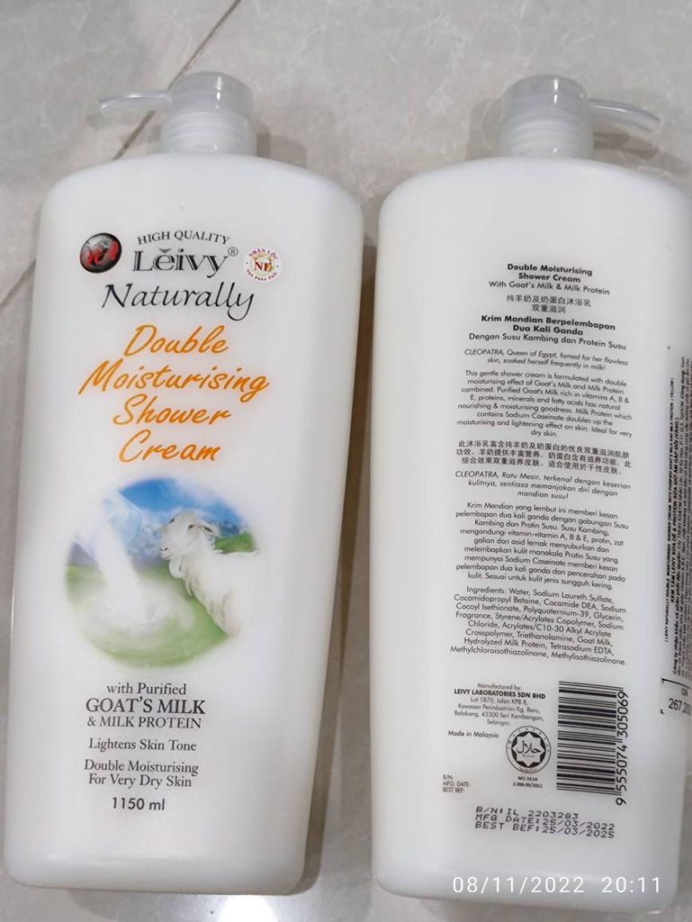 Sữa Tắm Dê cao cấp Leivy Naturally 1150ml