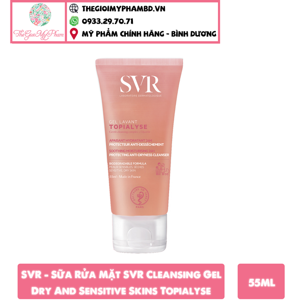 SVR - Sữa Rửa Mặt SVR Cleansing Gel Dry And Sensitive Skins Topialyse 55ml