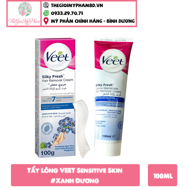 Tẩy Lông VEET Sensitive Skin 100ml #Xanh Dương