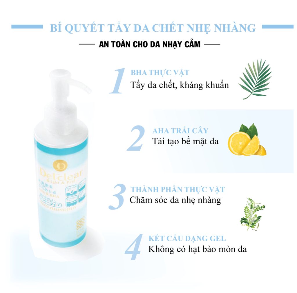 Gel Tẩy Da Chết Detclear Nhật (Chai Xanh)