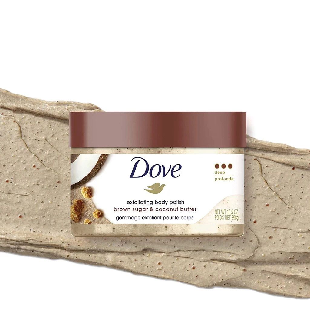 Kem Tẩy Da Chết Body DOVE 298g #Đường Đen&Dừa