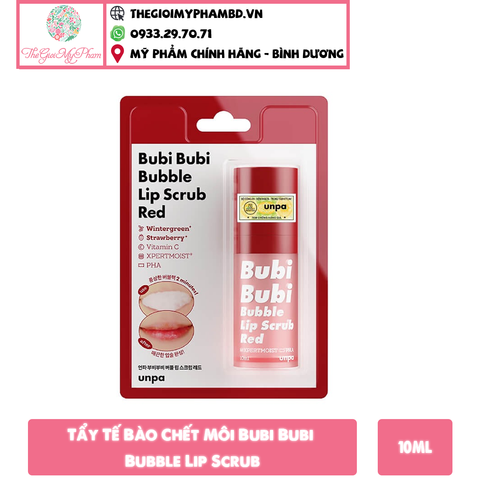 Tẩy Tế Bào Chết Môi Sủi Bọt Unpa Bubi Bubi Bubble (Mẫu Mới)