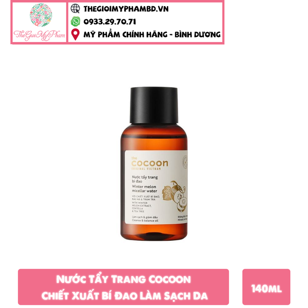 Cocoon - Nước Tẩy Trang Cocoon Chiết Xuất Bí Đao Làm Sạch Da 140ml