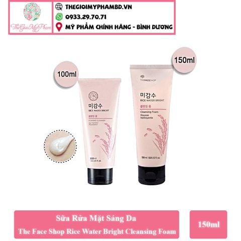 Sữa Rửa Mặt TheFaceShop Gạo Làm Sáng Da 150ml#Không Hạt