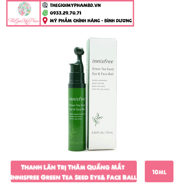Thanh lăn dưỡng Mặt & Mắt Innisfree Green Tea Seed 10ml