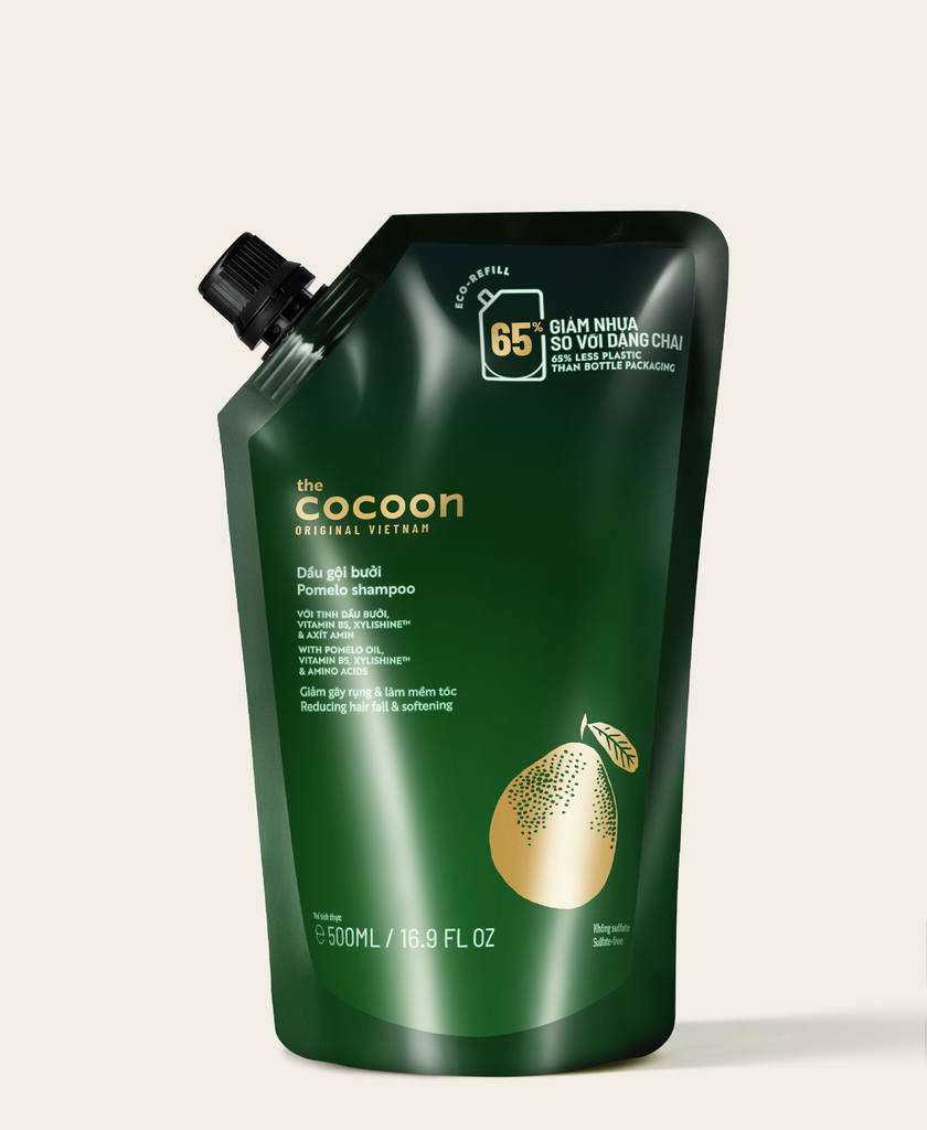 Dầu Gội Bưởi Cocoon Làm Mềm Tóc, Giảm Gãy Rụng Dạng Túi Refill 500ml