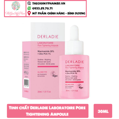 Serum Derladie Niacinamide 20% Giảm Mụn, Mờ Thâm Đỏ 30ml