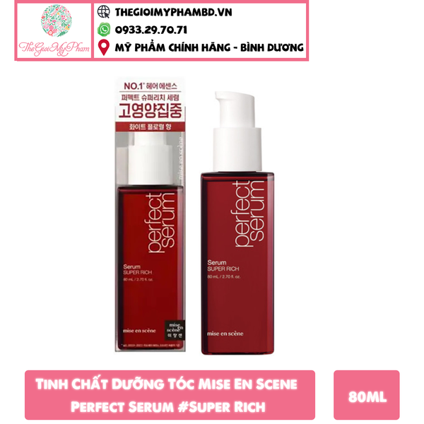 Tinh Chất Dưỡng Tóc Mise En Scene Perfect Serum 80ml #Super Rich Mẫu Mới