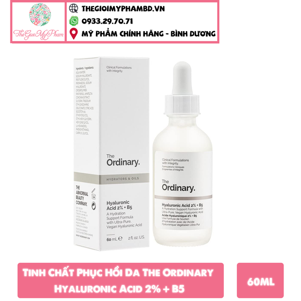 The Ordinary-Hyaluronic Acid 2%+B5 60ml (Sizre lớn X2)
