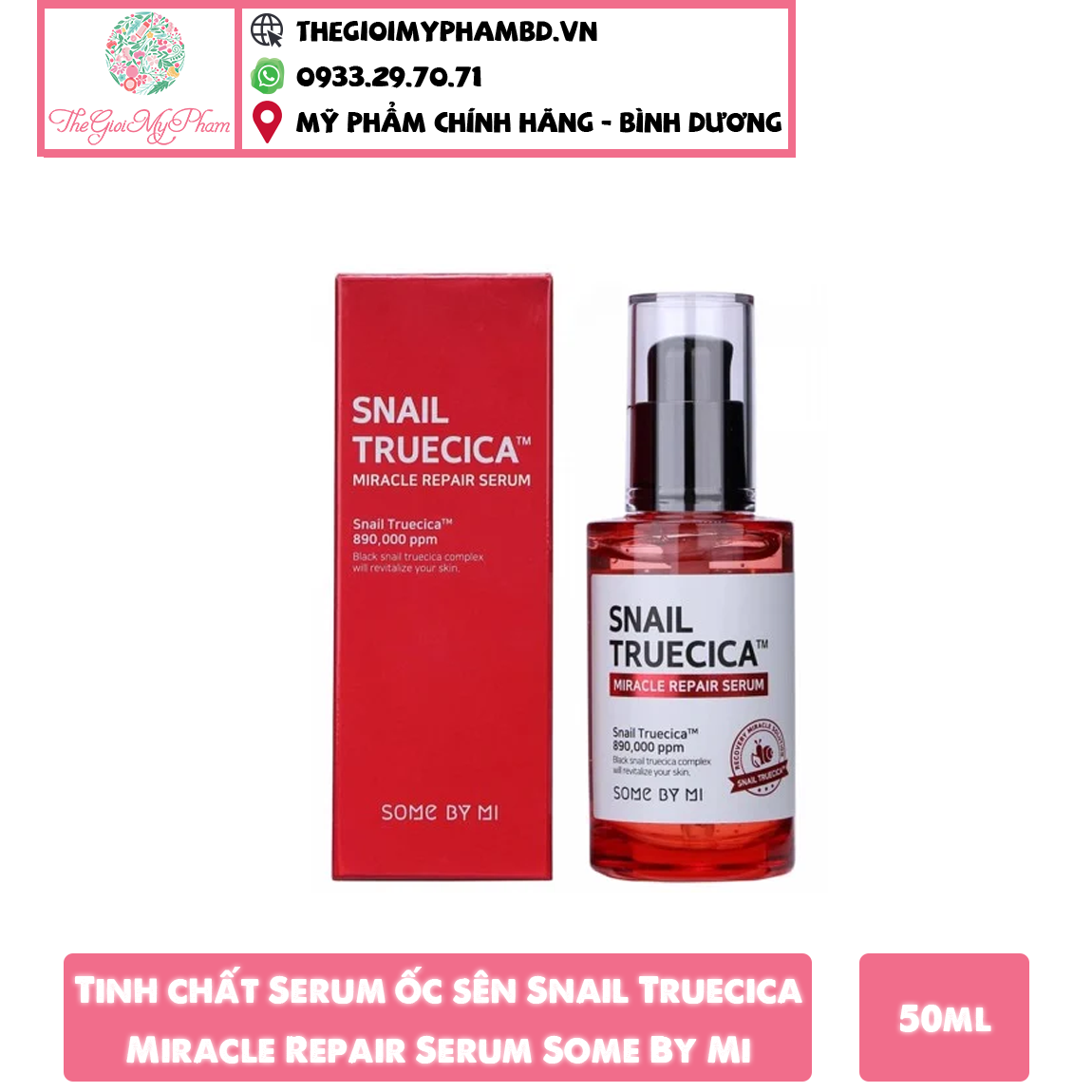 Some By Mi - Serum Snail Truecica 50ml