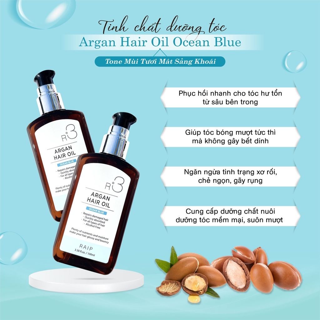 [SALE 110K>95K] Tinh Dầu Argan Dưỡng Tóc R3 Argan 100ml #X.Dương