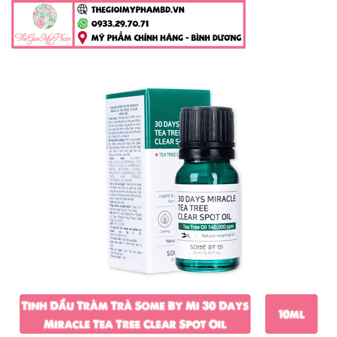 Tinh Dầu Tràm Trà Some By Mi 30 Days Miracle Tea Tree Clear Spot Oil 10ml