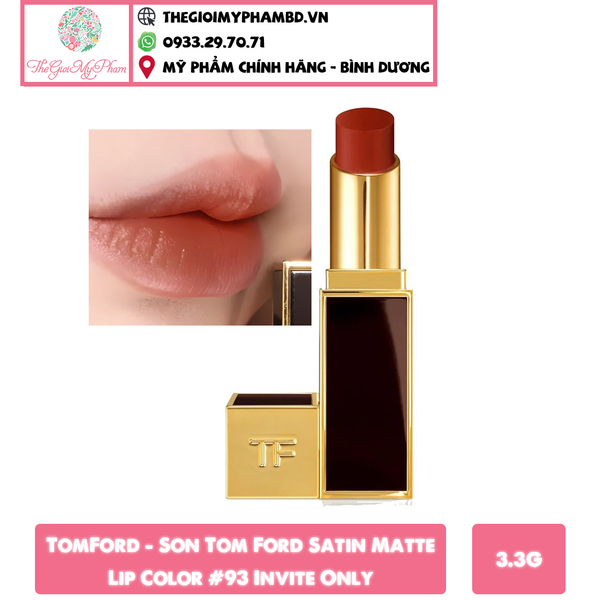 TomFord - Son Tom Ford Satin Matte Lip Color #93 Invite Only