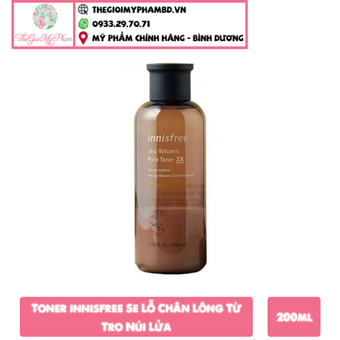 Toner Innisfree Jeju Volcanic Pore 2X 200ml (Mẫu mới)