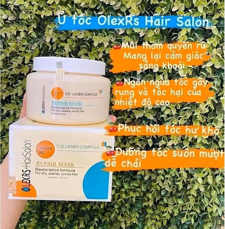 Kem Ủ Tóc Olexrs HairSalon Collagen Complex Repair Mask Olexrs Hair Salon 500ml