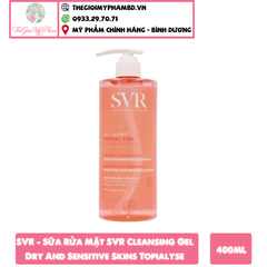 SVR - Gel Rửa Mặt Da Khô, Nhạy Cảm Topialyse Gel Lavant 400ml