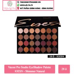 Bảng Màu Mắt Chuyên Nghiệp 28 Ô Vacosi Pro Studio EyeShadow Palette 45g #83ESN – Shimmer Natural