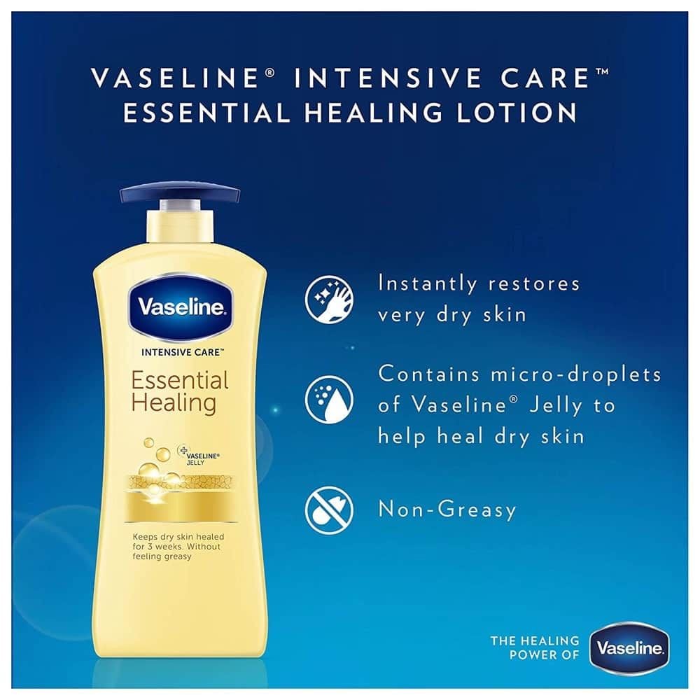 Sữa Dưỡng Thể Vaseline Intensive Care Essential Healing 725ml #Vàng Nắp Xanh