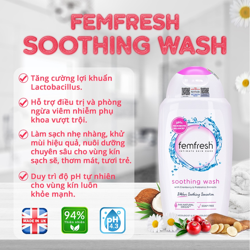 Dung Dịch Vệ Sinh Femfresh #Soothing 250ml