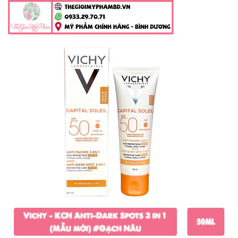 Vichy - KCN Anti-Dark Spots 3 in 1 50ml (Mẫu mới) #Gạch Nâu